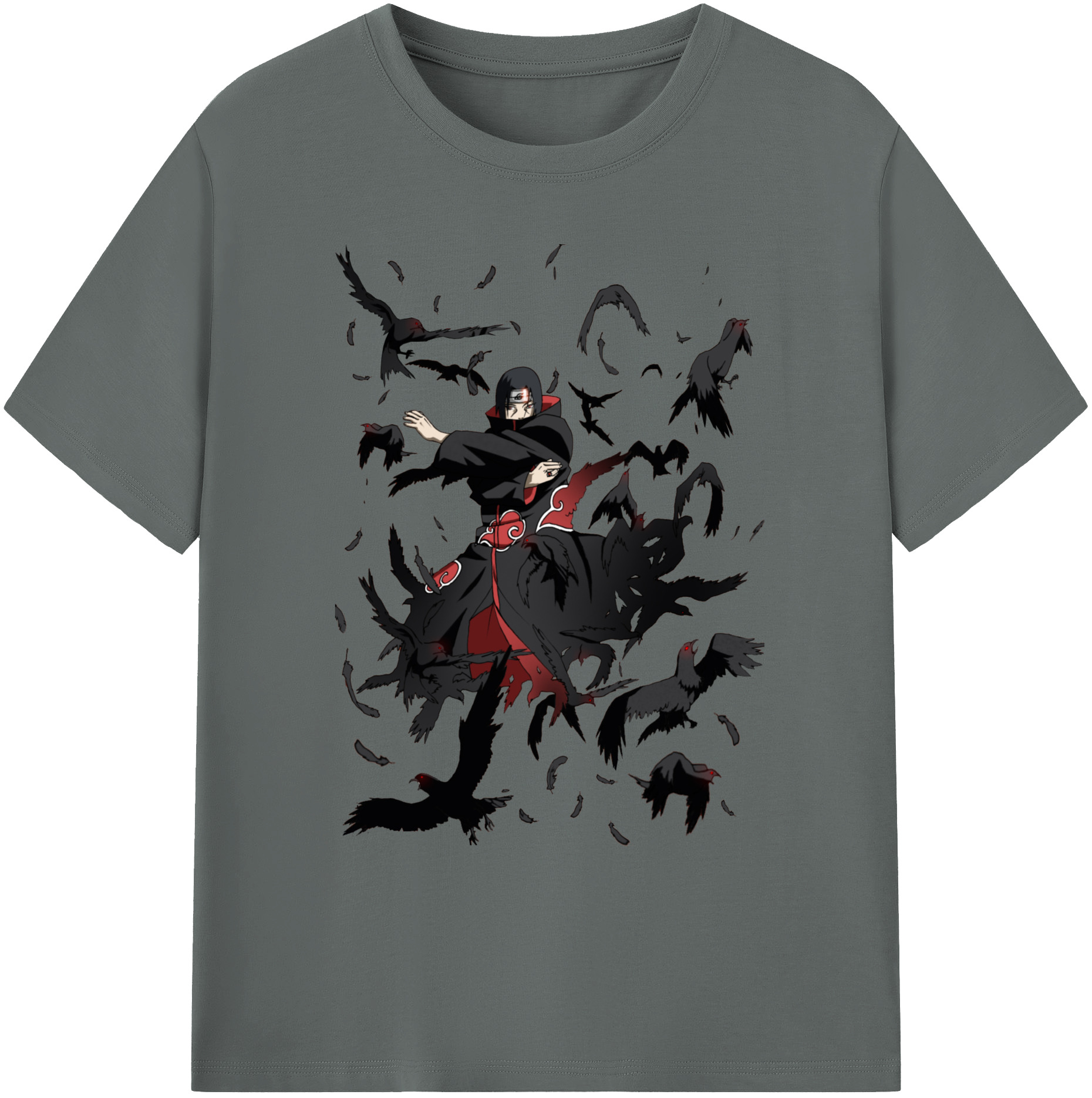 （画像用） NARUTO -ナルト- うちは イタチ Uchiha Itachi 綿100％ メンズ半袖Tシャツ｜肌触りやわらか＆通気性